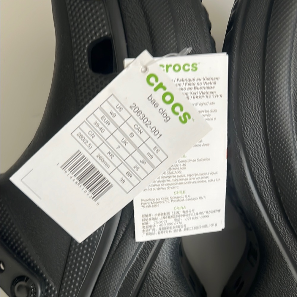 CROCS‎ Women’s Black Bae Platform Clogs Size 9 - Picture 2 of 8